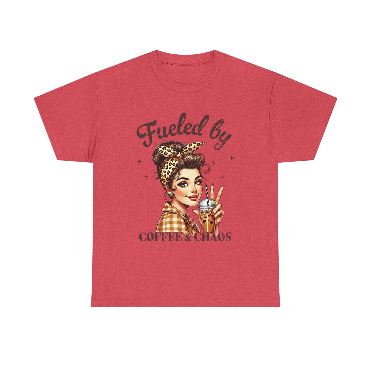 Fueled by Coffee & Chaos Unisex Heavy Cotton Tee