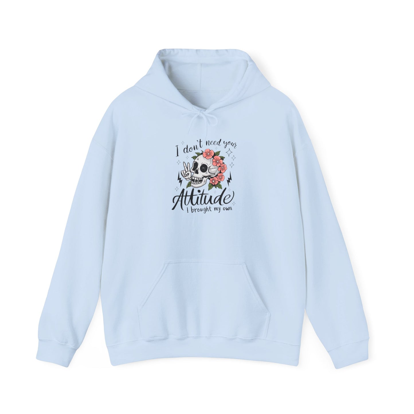 Floral Attitude Hooded Sweatshirt for Casual Vibes