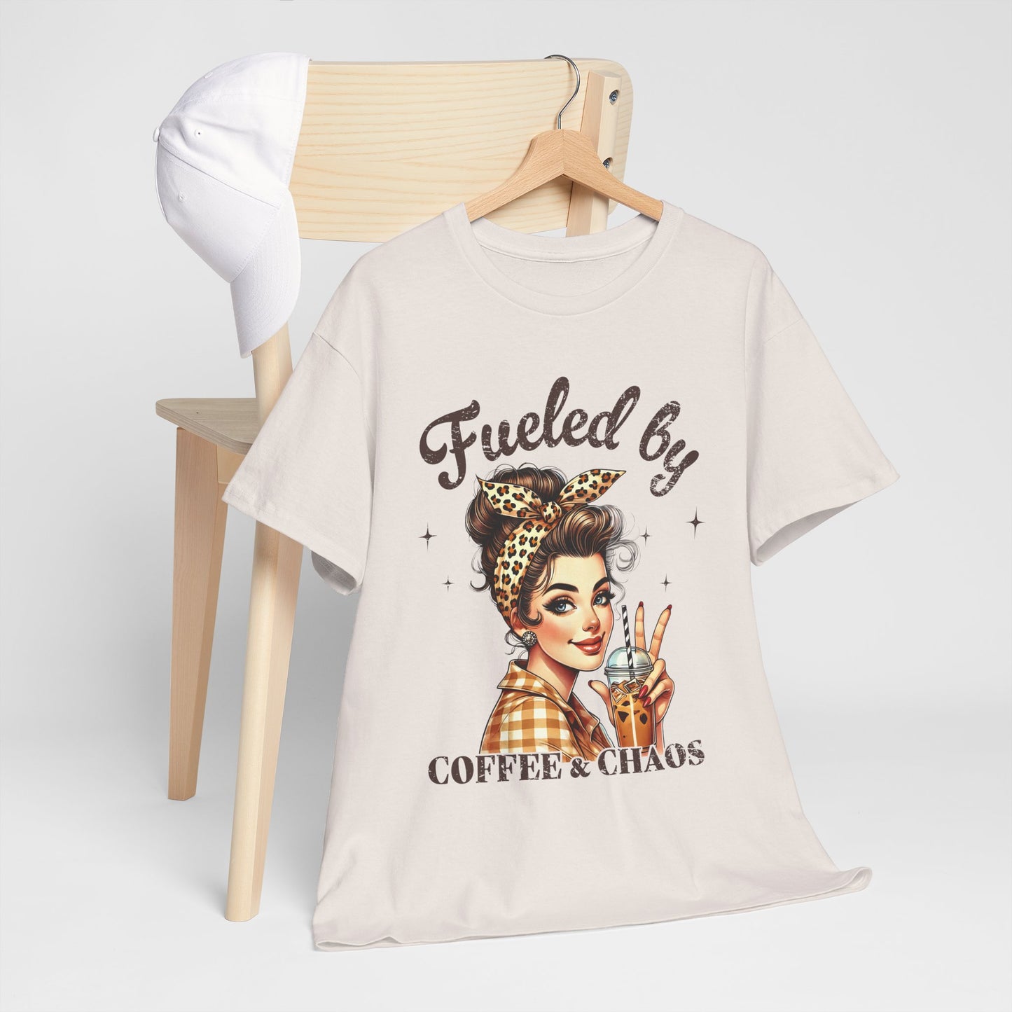 Fueled by Coffee & Chaos Unisex Heavy Cotton Tee