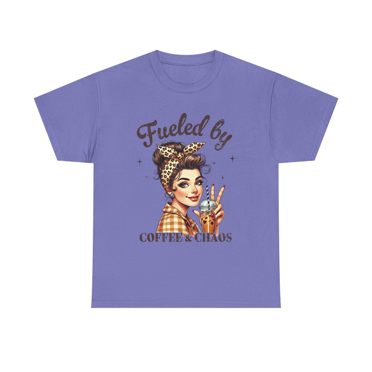Fueled by Coffee & Chaos Unisex Heavy Cotton Tee