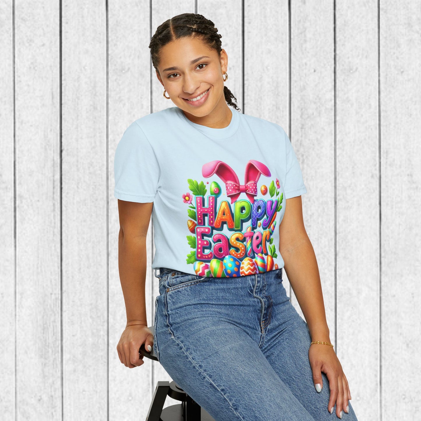 Happy Easter Unisex Garment-Dyed T-Shirt