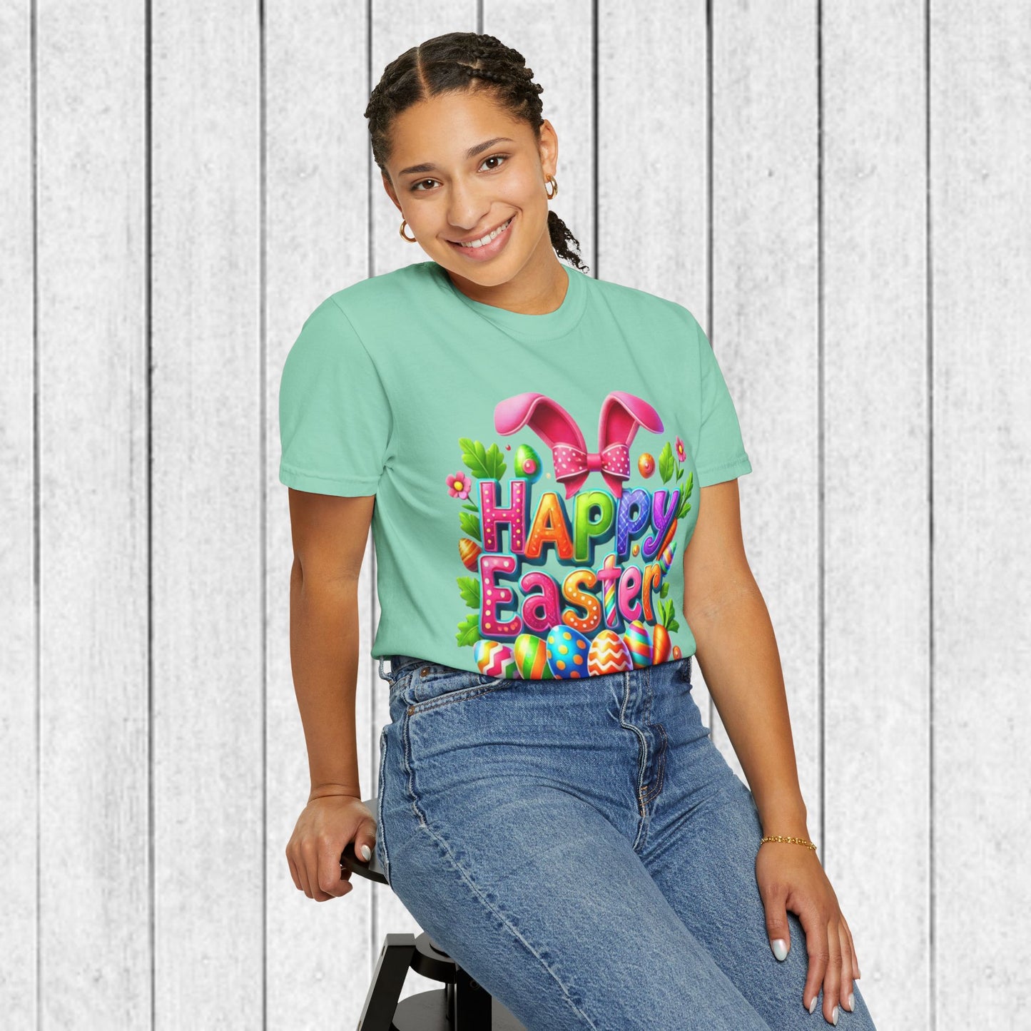 Happy Easter Unisex Garment-Dyed T-Shirt