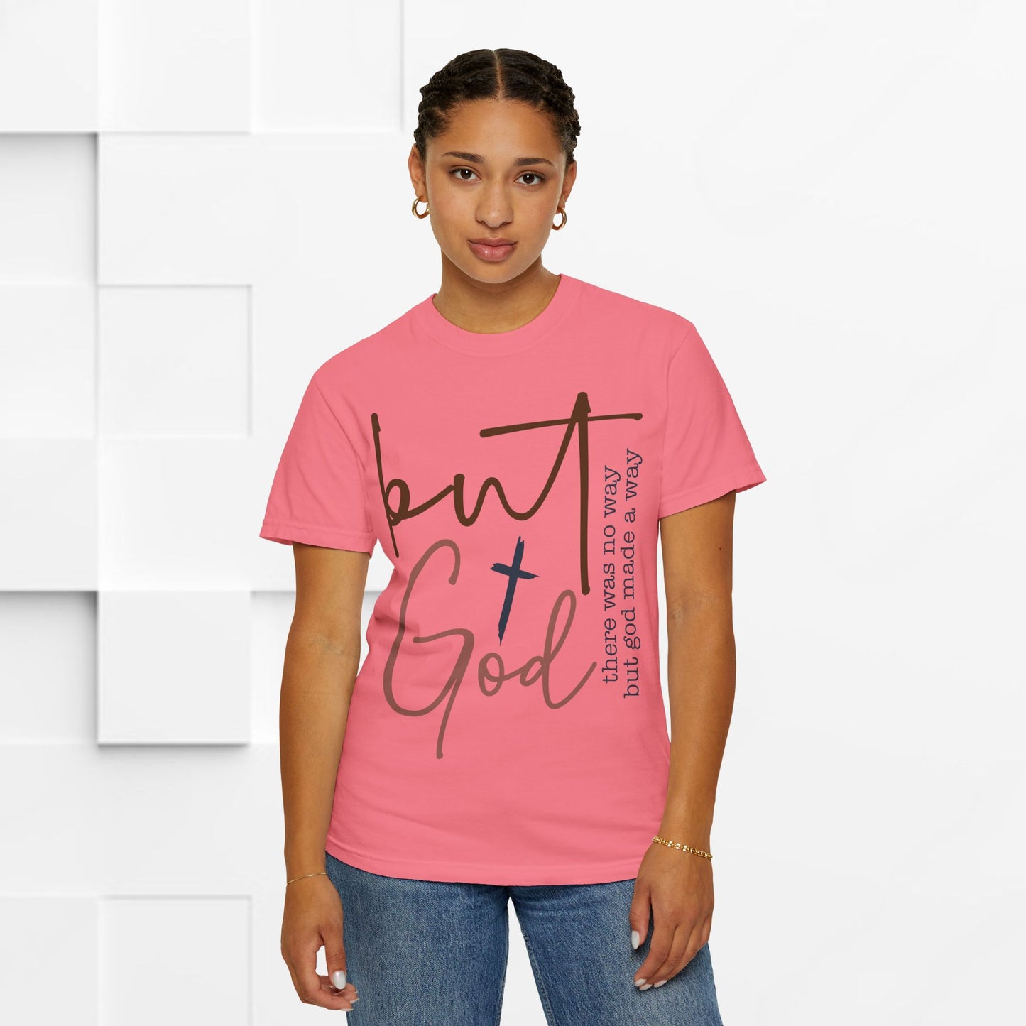 Unisex Garment-Dyed T-Shirt - "But God" Inspirational Tee