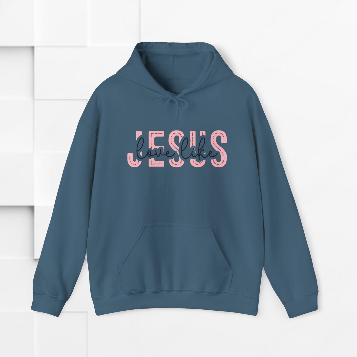 Inspirational Jesus Sweatshirt – Unisex Heavy Blend™ Hoodie with 'Love Like' Design
