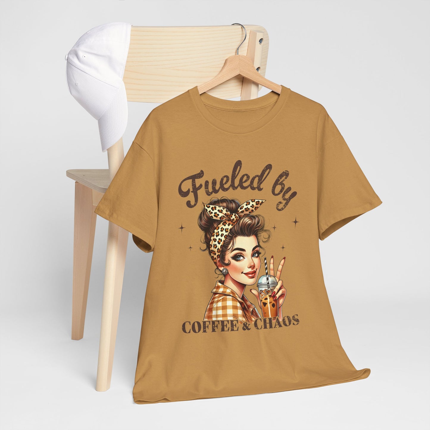 Fueled by Coffee & Chaos Unisex Heavy Cotton Tee