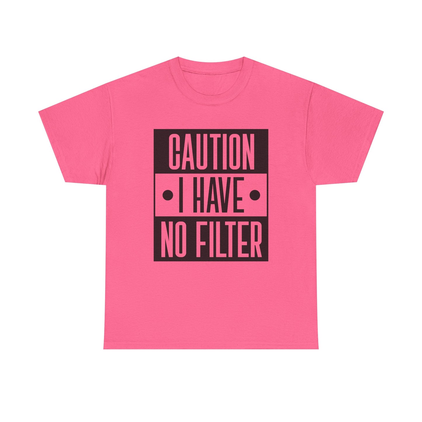 Caution I Have No Filter Unisex Heavy Cotton Tee