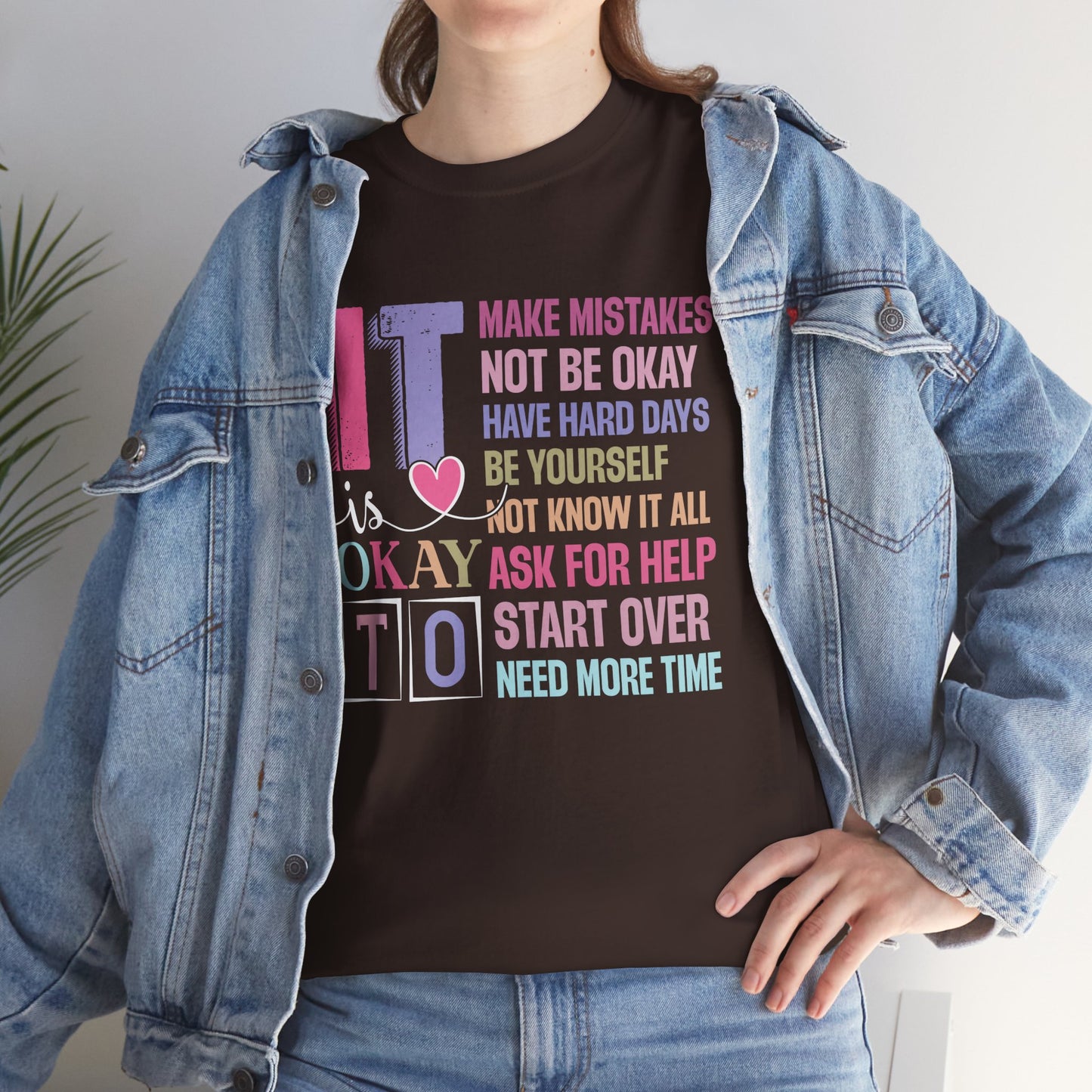 Inspirational Unisex Heavy Cotton Tee – Embrace Mistakes & Start Over