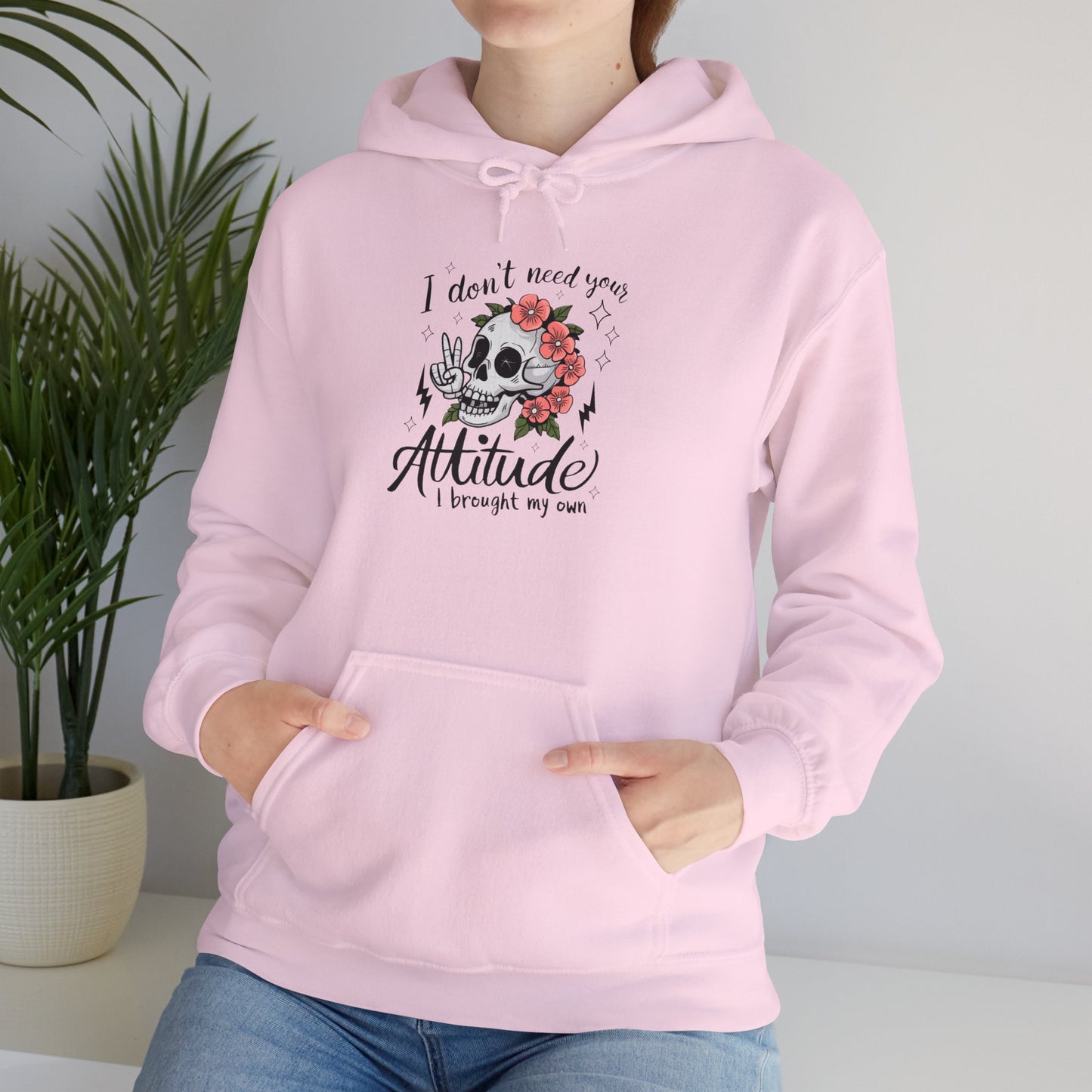 Floral Attitude Hooded Sweatshirt for Casual Vibes