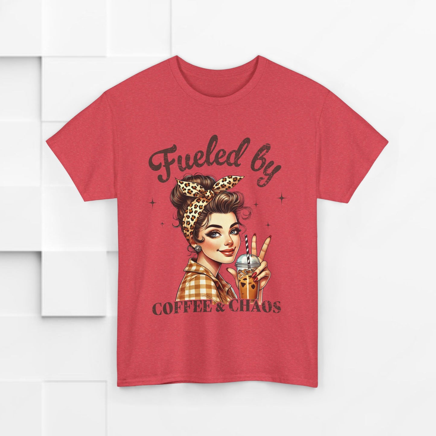 Fueled by Coffee & Chaos Unisex Heavy Cotton Tee