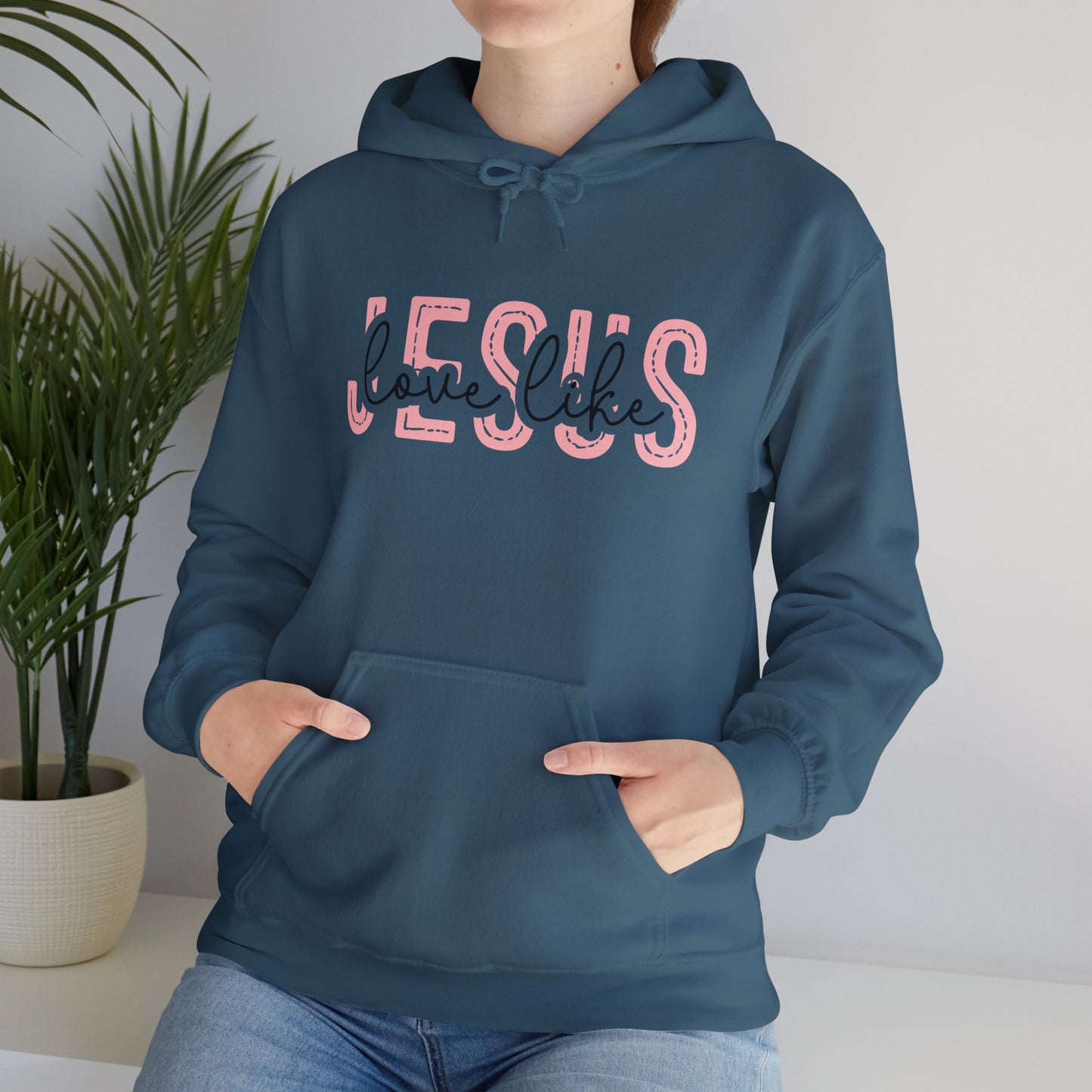 Inspirational Jesus Sweatshirt – Unisex Heavy Blend™ Hoodie with 'Love Like' Design