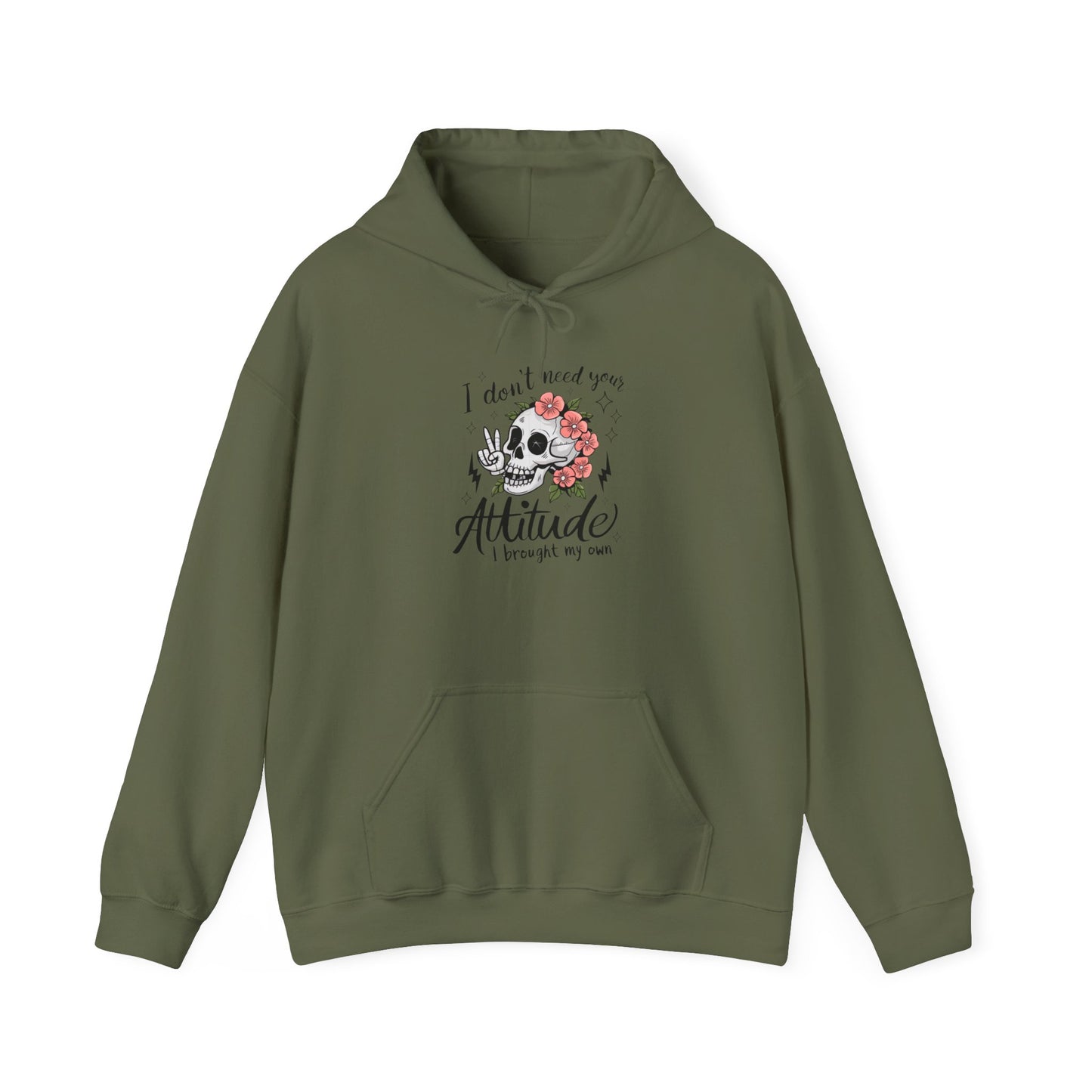 Floral Attitude Hooded Sweatshirt for Casual Vibes