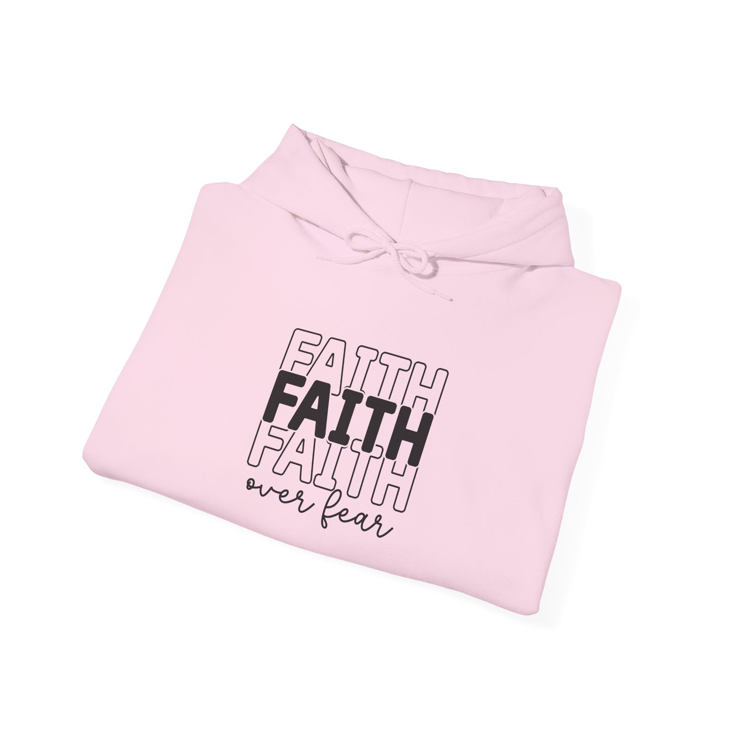 Faith Over Fear Unisex Hooded Sweatshirt - Inspirational Casual Wear - GULLYDESIGN