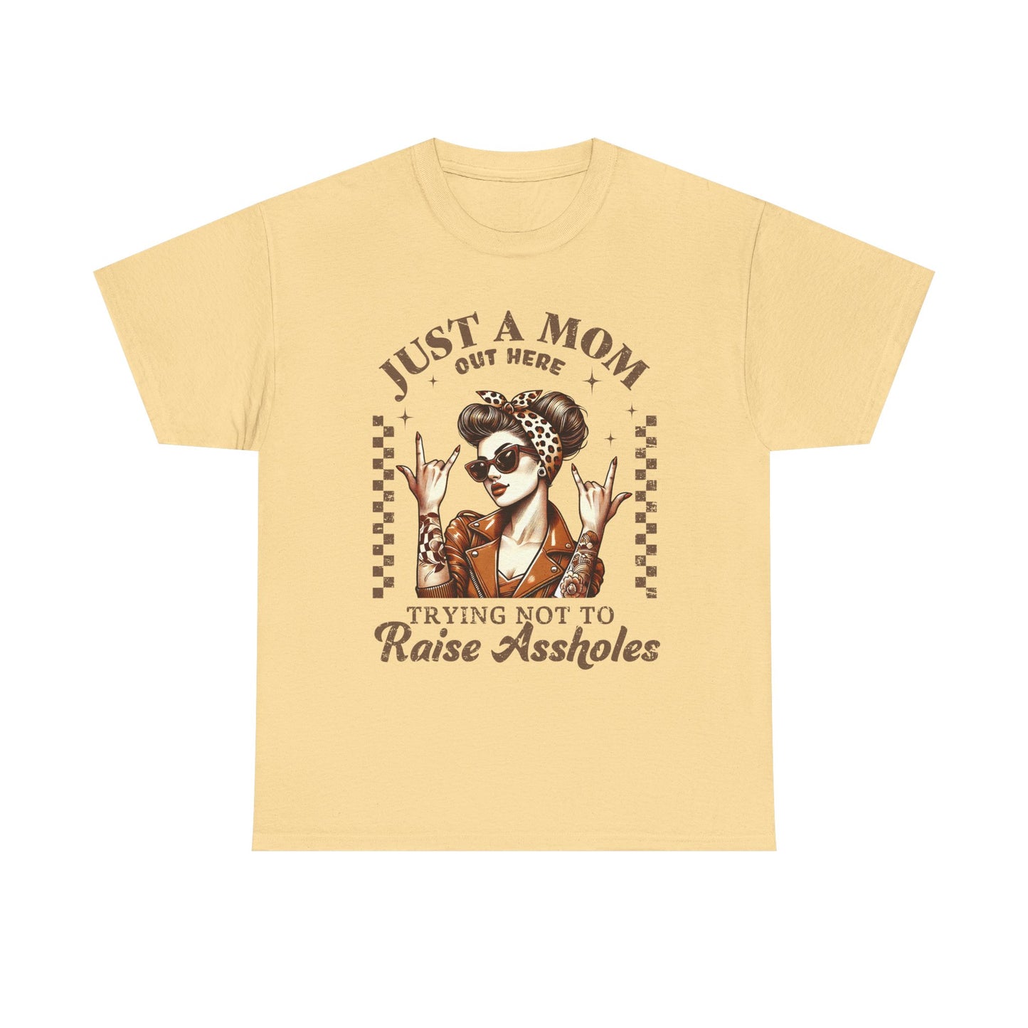 Just a Mom Unisex Heavy Cotton Tee - Funny Mom Shirt for Mother's Day