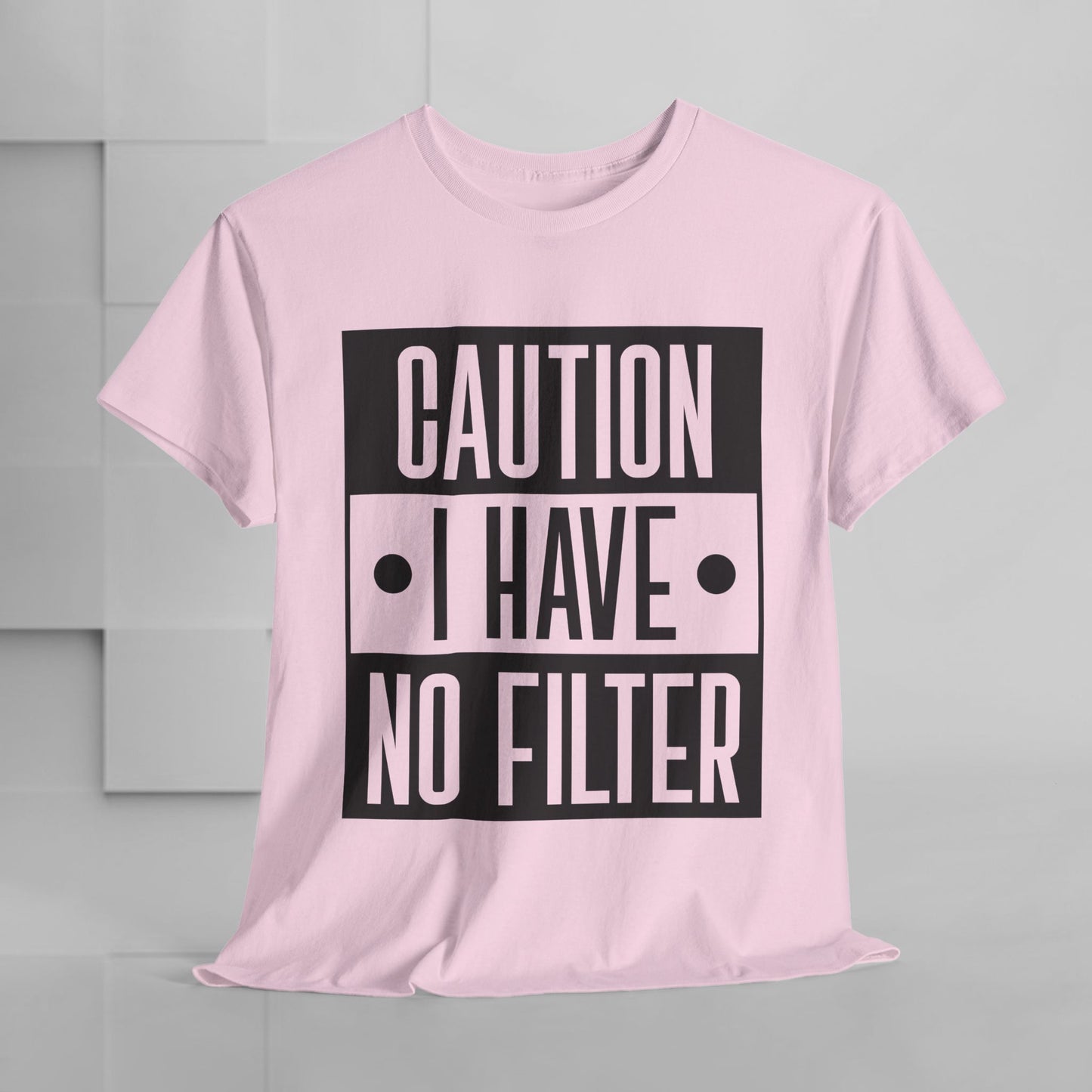 Caution I Have No Filter Unisex Heavy Cotton Tee