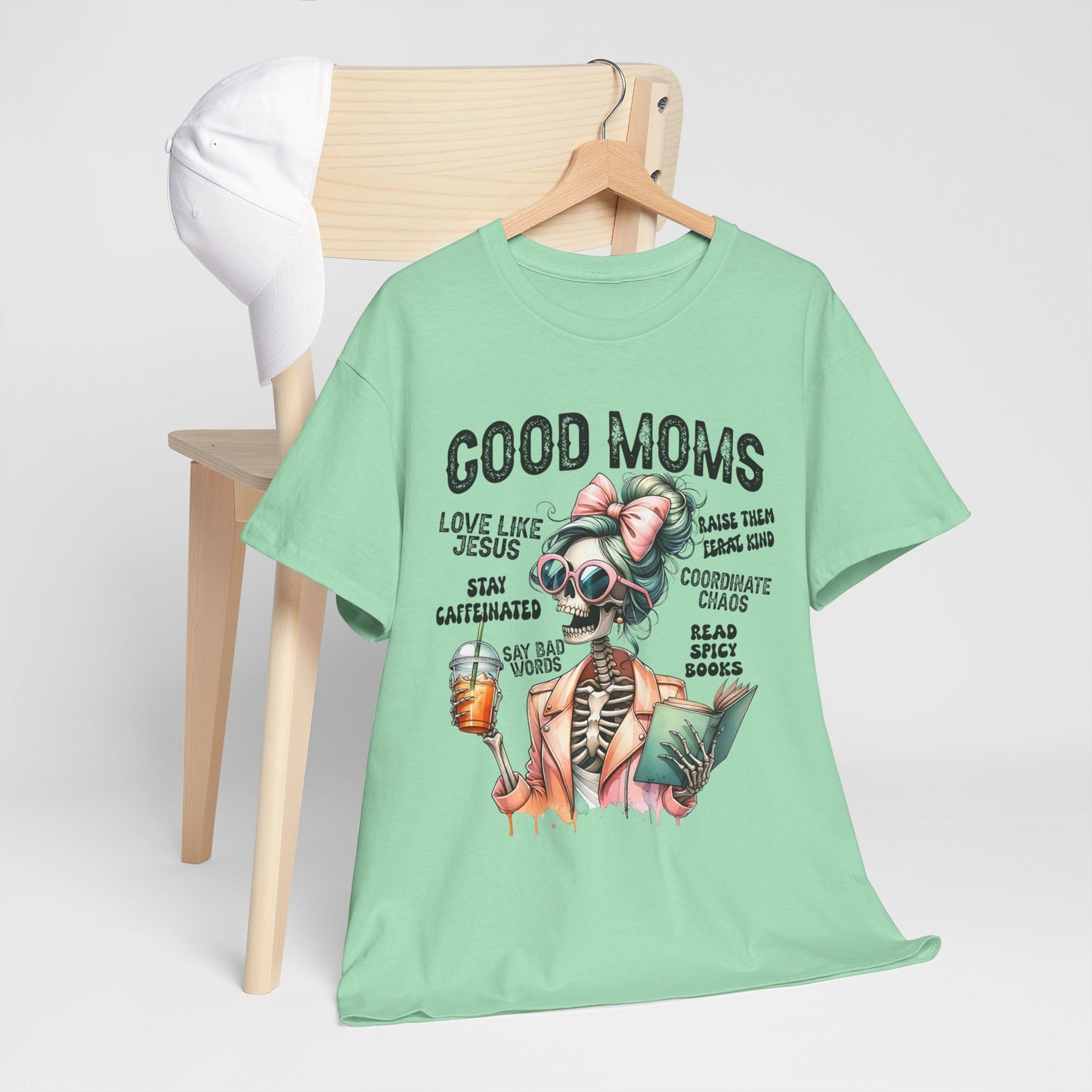 Good Moms Unisex Heavy Cotton Tee - Fun Graphic Tee for Mothers