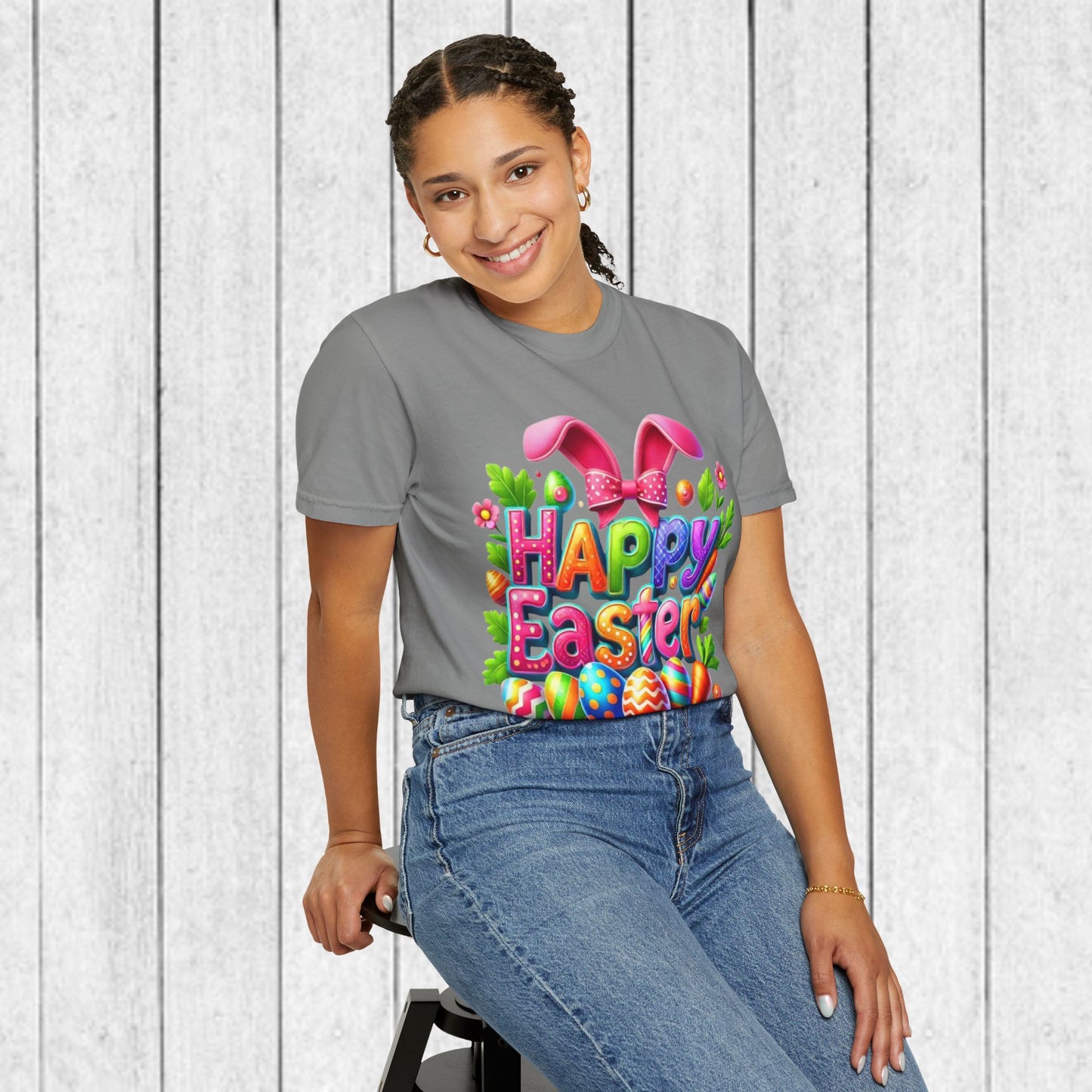 Happy Easter Unisex Garment-Dyed T-Shirt