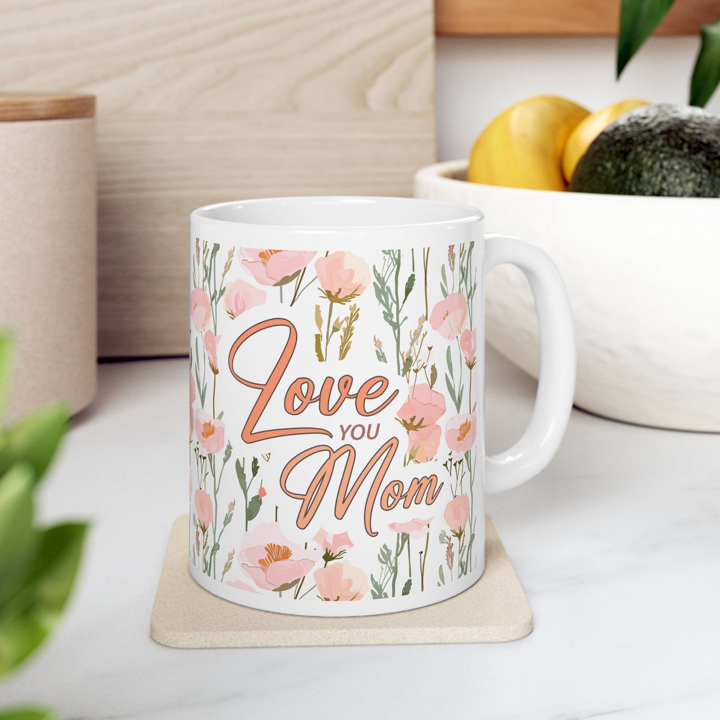 Floral Inspirational Ceramic Mug - Perfect Gift for Moms & Friends