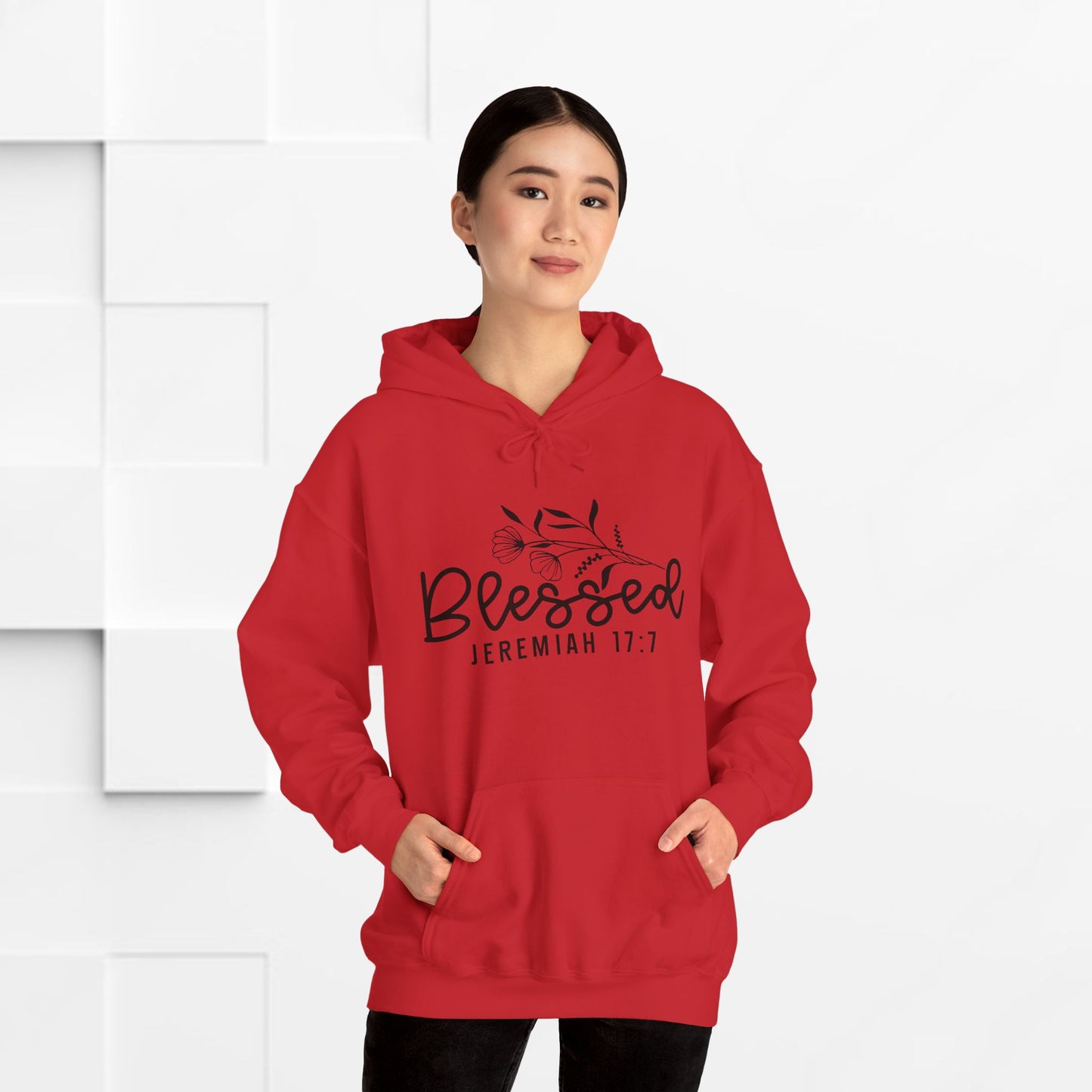 Blessed Jeremiah 17:7 Unisex Heavy Blend Hoodie