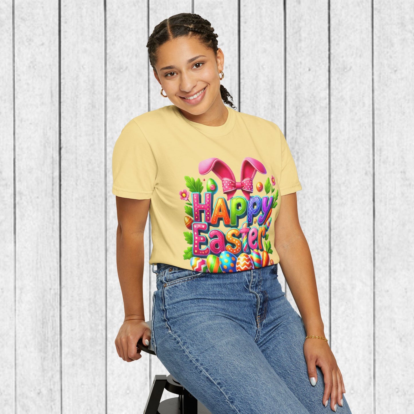 Happy Easter Unisex Garment-Dyed T-Shirt