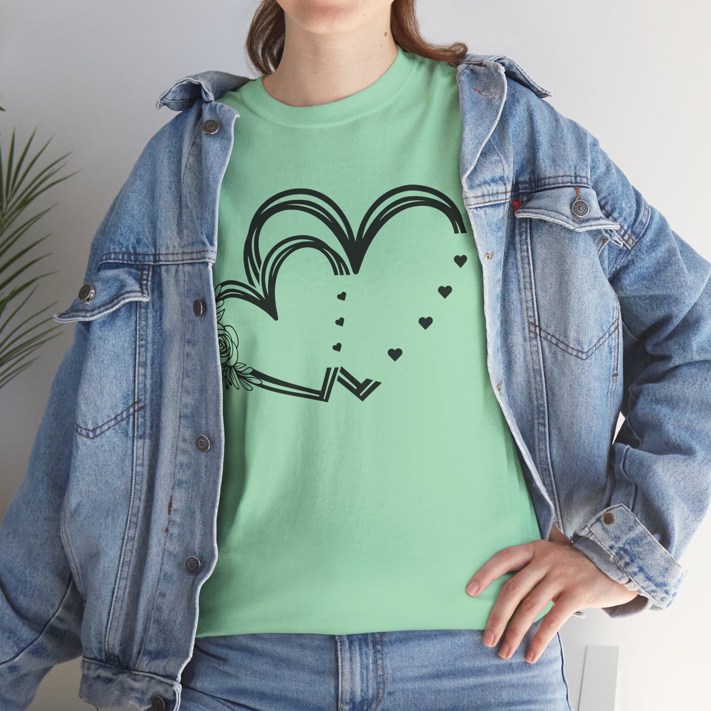 Heart Design Unisex Heavy Cotton Tee - Perfect for Valentine’s Day & Everyday Love