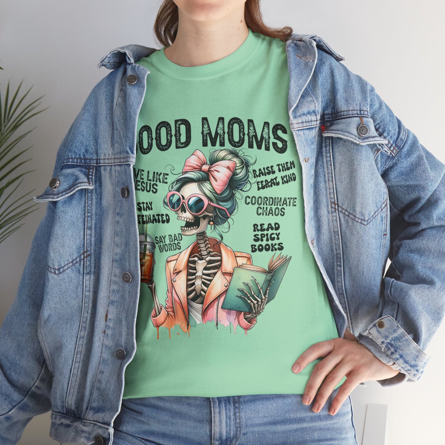 Good Moms Unisex Heavy Cotton Tee - Fun Graphic Tee for Mothers