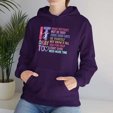 Motivational Hoodie - It's Okay to Make Mistakes - Unisex Heavy Blend™