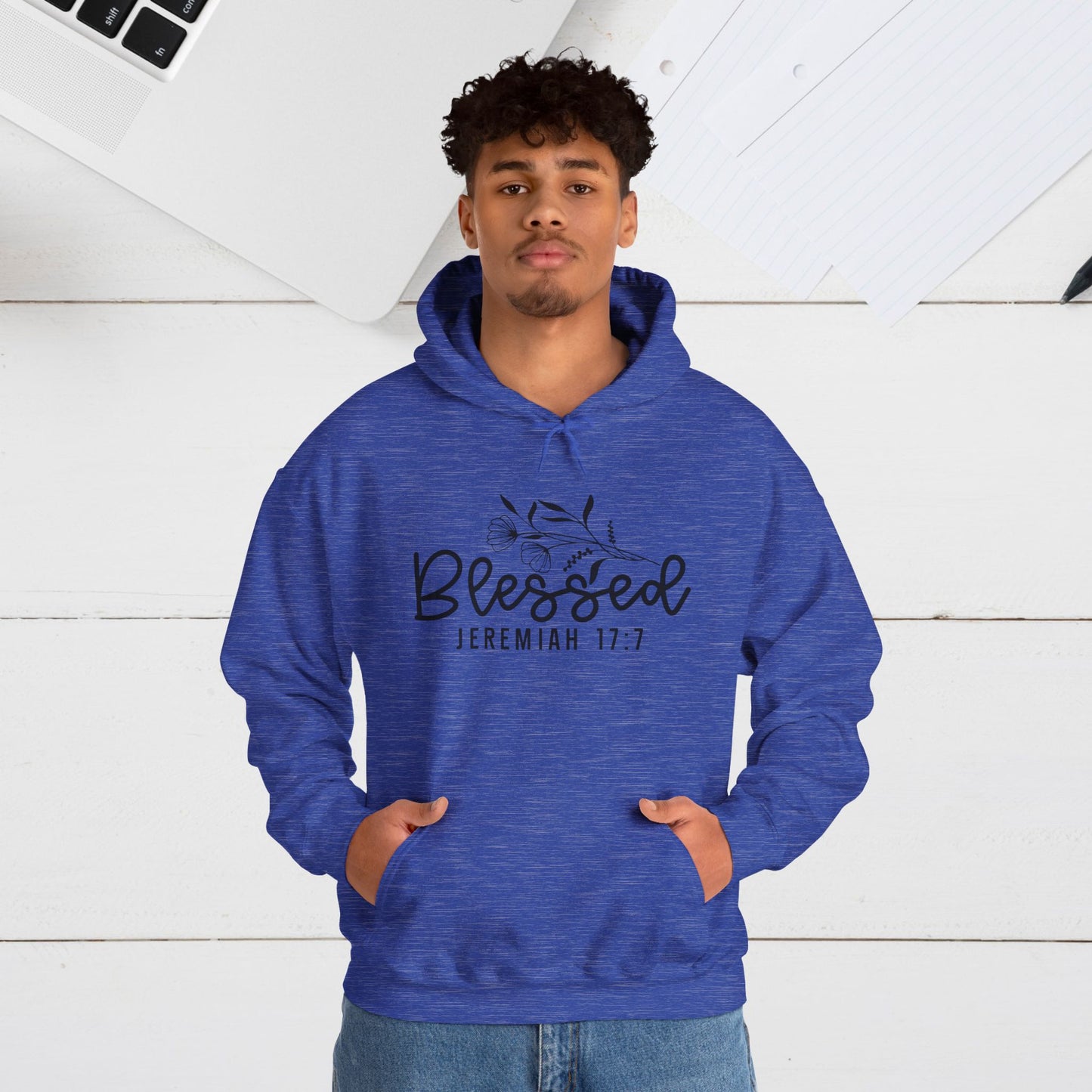 Blessed Jeremiah 17:7 Unisex Heavy Blend Hoodie