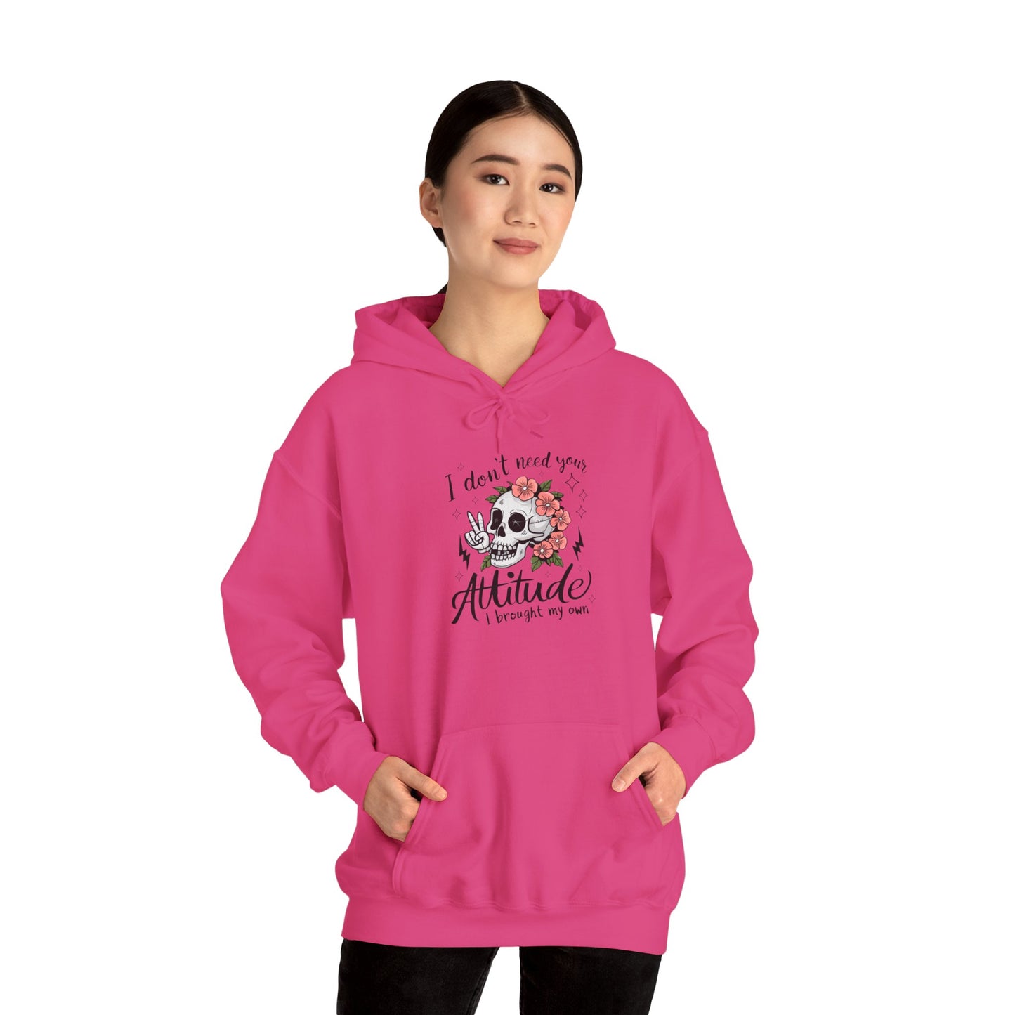 Floral Attitude Hooded Sweatshirt for Casual Vibes