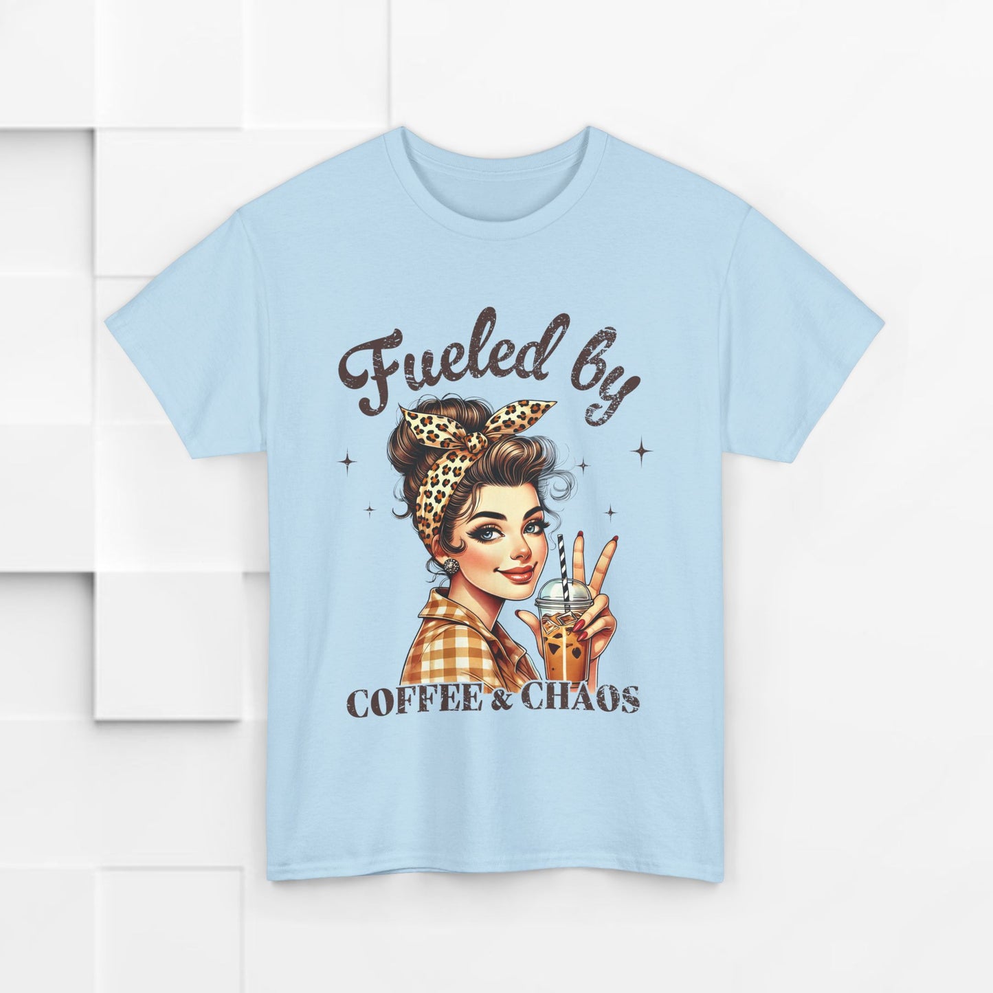 Fueled by Coffee & Chaos Unisex Heavy Cotton Tee