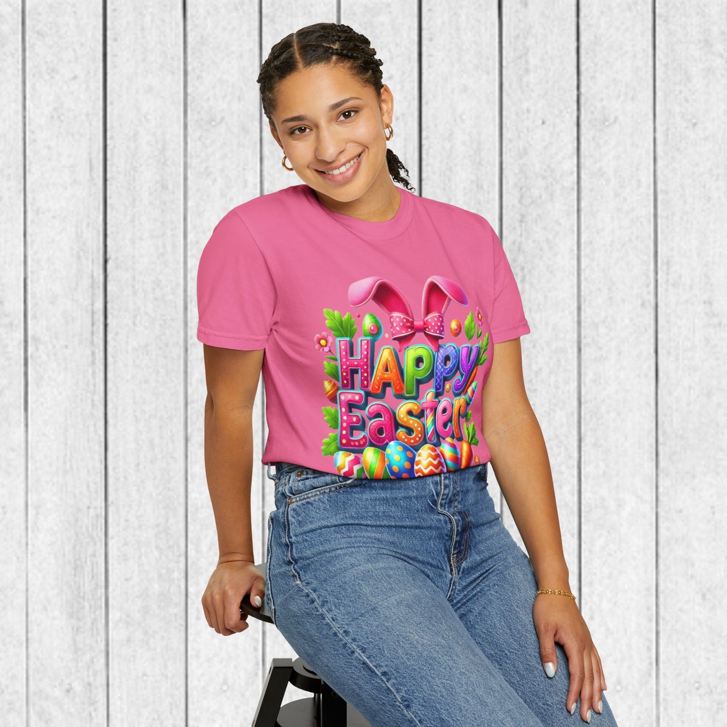Happy Easter Unisex Garment-Dyed T-Shirt
