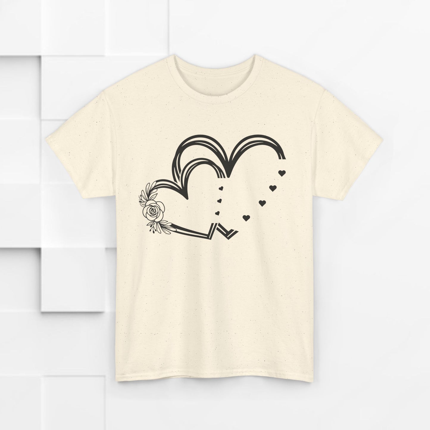 Heart Design Unisex Heavy Cotton Tee - Perfect for Valentine’s Day & Everyday Love