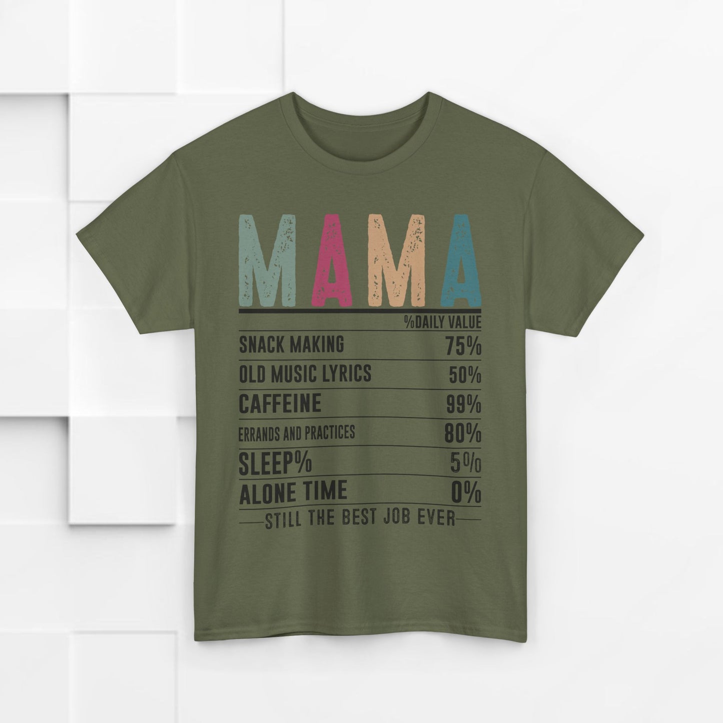Mama Daily Values Unisex Heavy Cotton Tee - Perfect Gift for Moms