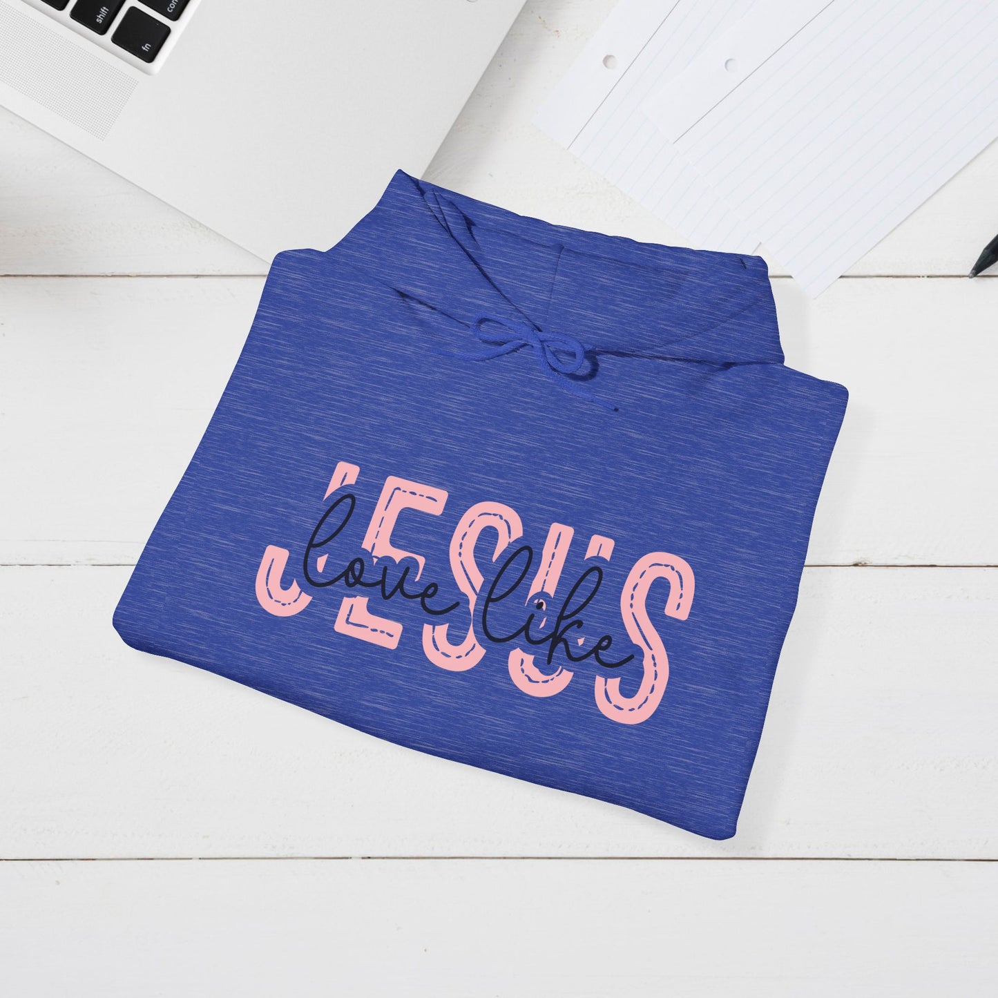 Inspirational Jesus Sweatshirt – Unisex Heavy Blend™ Hoodie with 'Love Like' Design