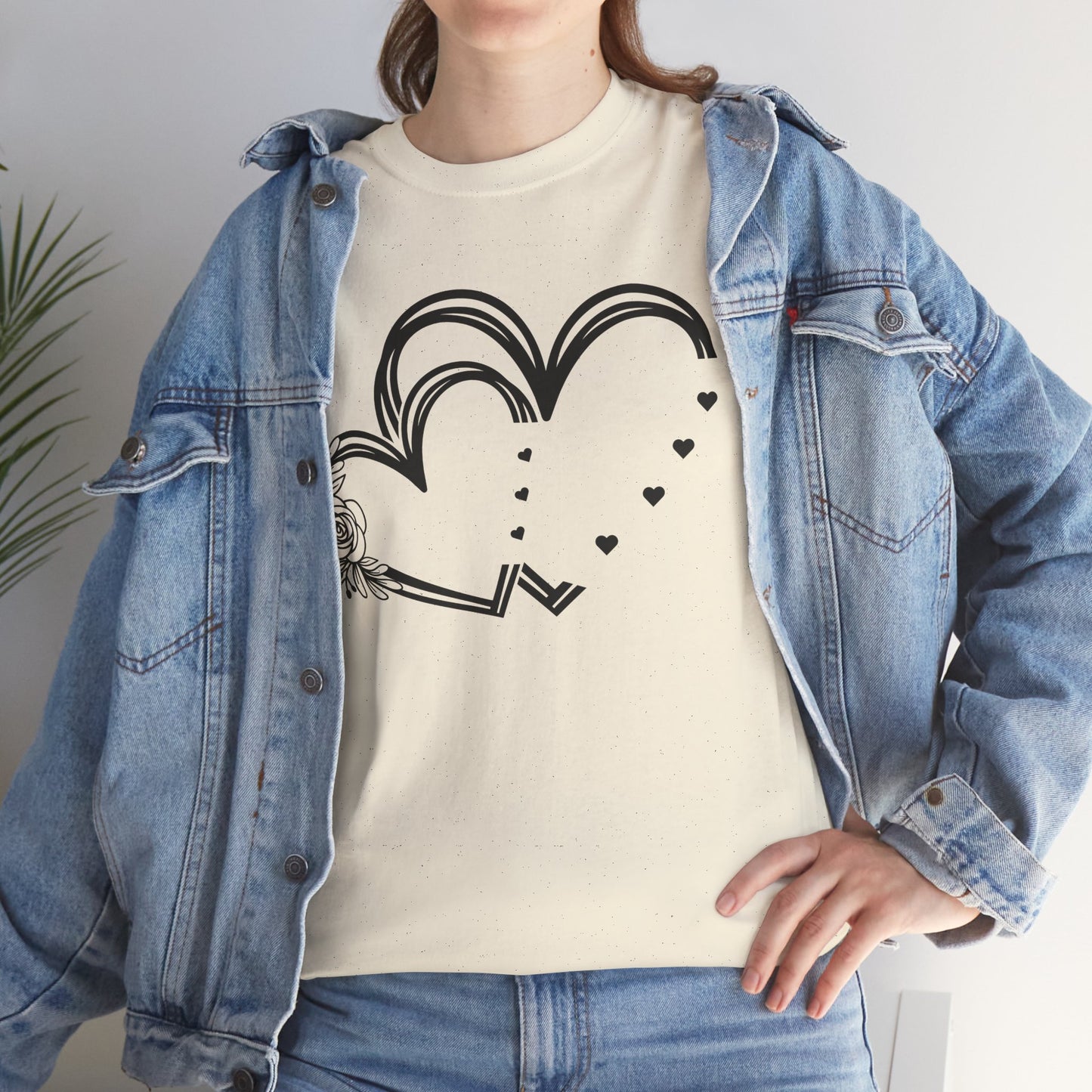 Heart Design Unisex Heavy Cotton Tee - Perfect for Valentine’s Day & Everyday Love