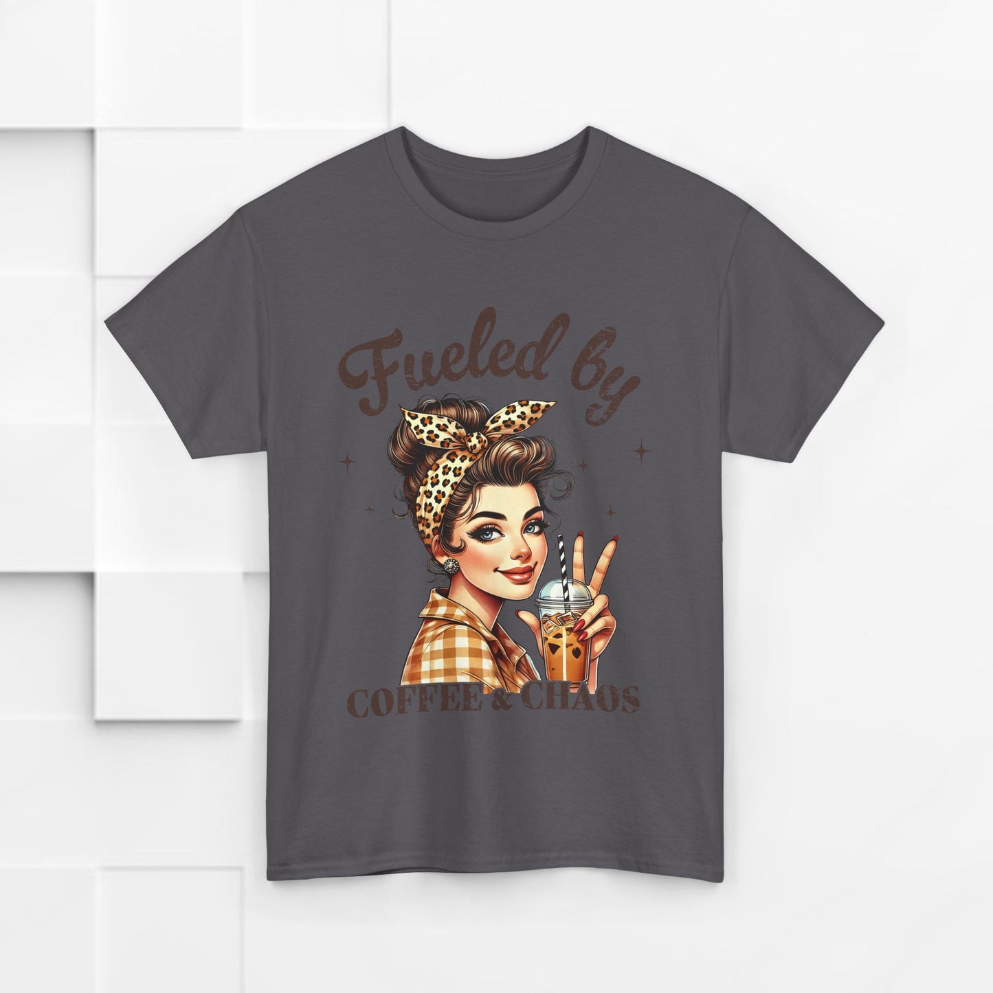 Fueled by Coffee & Chaos Unisex Heavy Cotton Tee