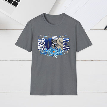 Nurse Appreciation Unisex Softstyle T-Shirt - Floral Design