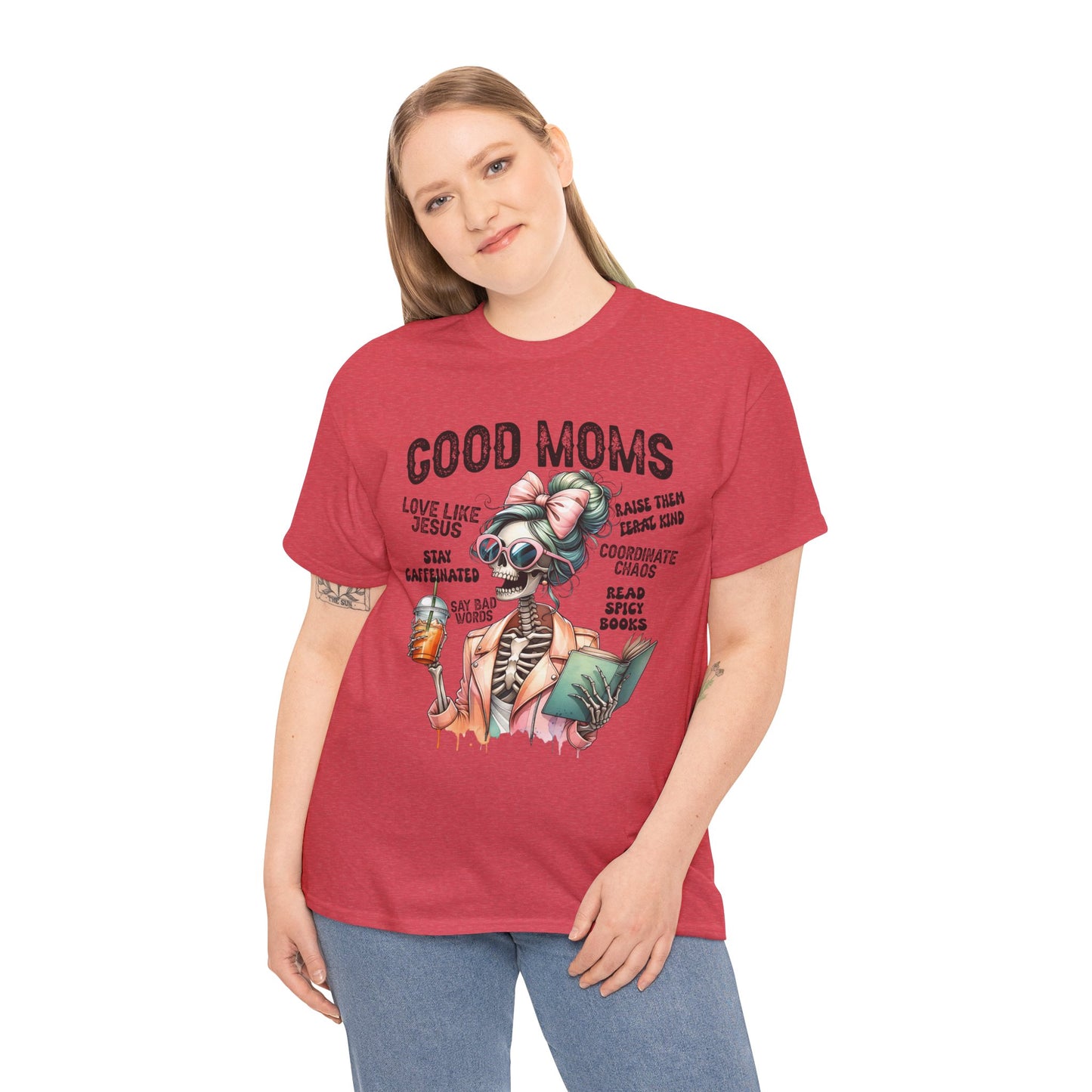 Good Moms Unisex Heavy Cotton Tee - Fun Graphic Tee for Mothers