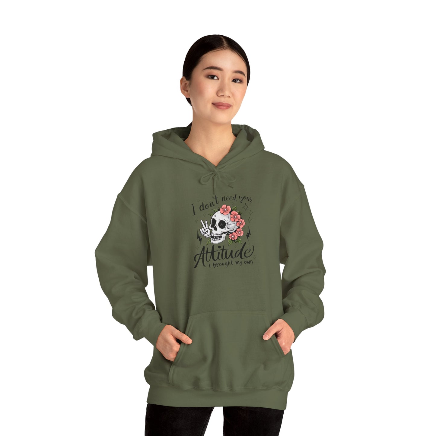 Floral Attitude Hooded Sweatshirt for Casual Vibes
