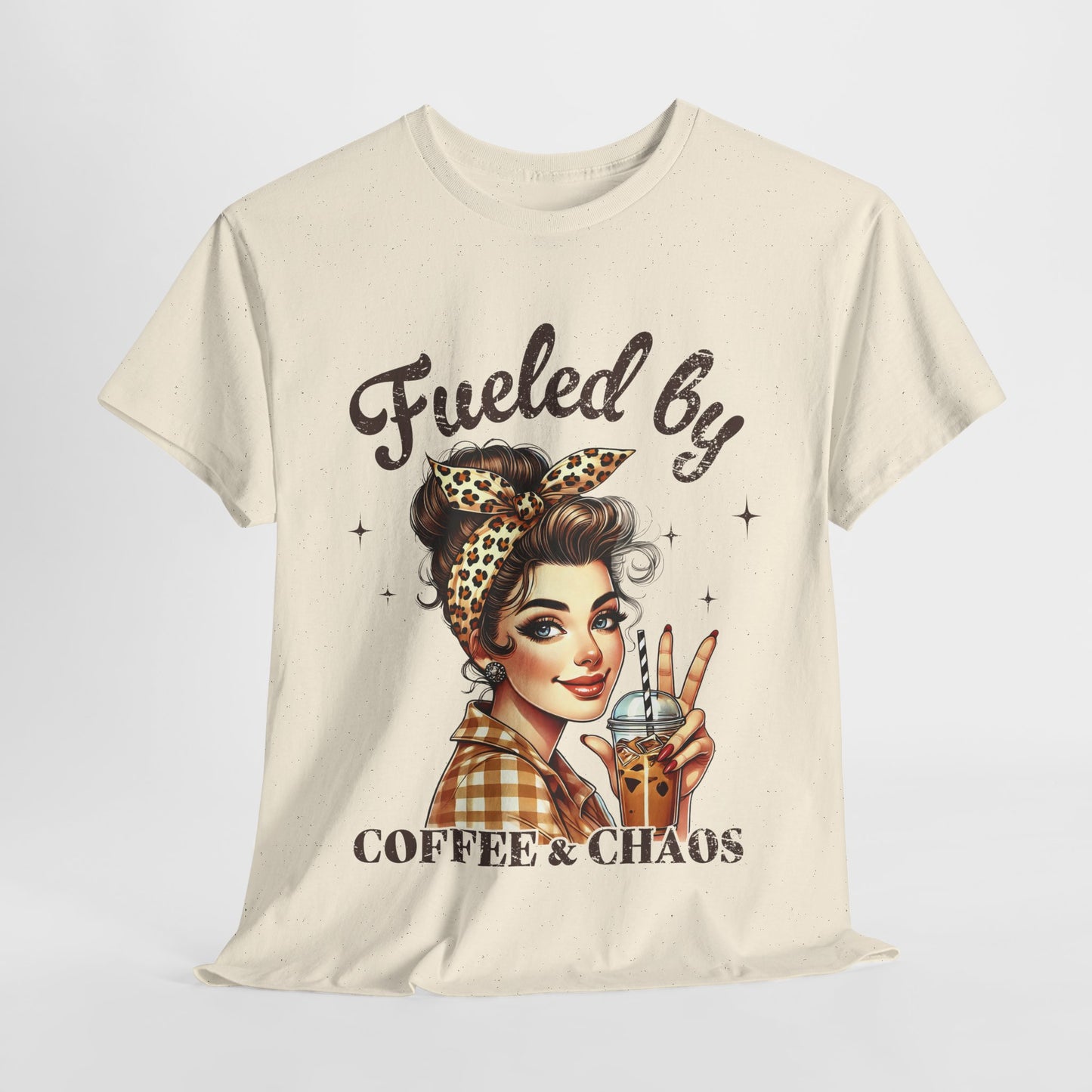 Fueled by Coffee & Chaos Unisex Heavy Cotton Tee