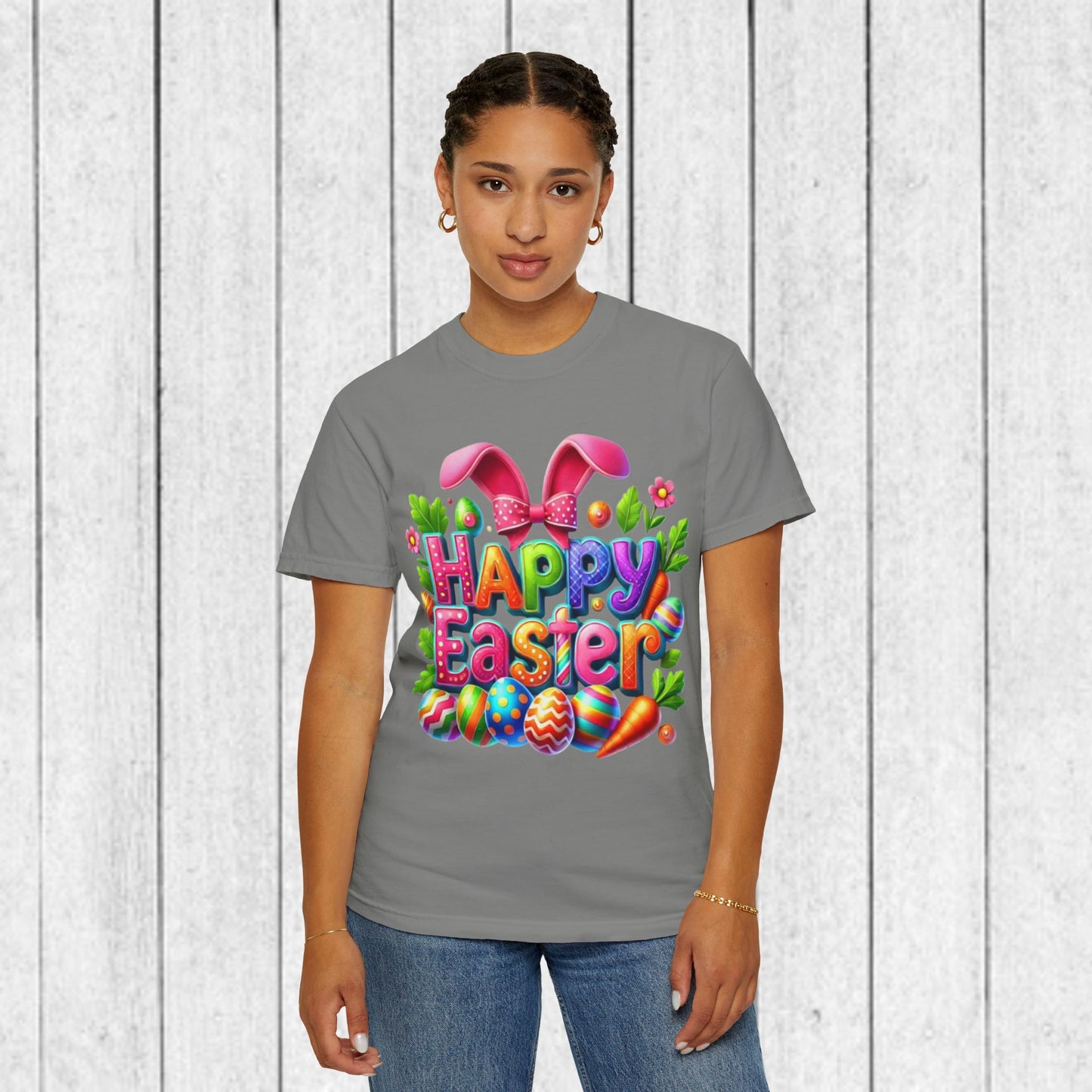 Happy Easter Unisex Garment-Dyed T-Shirt