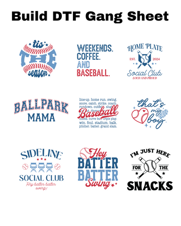High-Quality Baseball DTF & Sublimation Gang Sheets – Same-Day Shipping for Custom Transfers