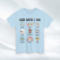 God Says I Am Unisex Heavy Cotton Tee - Inspirational Graphic T-Shirt - GULLYDESIGN