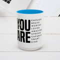 Inspirational Colorful Mug - Empowering Affirmations for Coffee Lovers - GULLYDESIGN