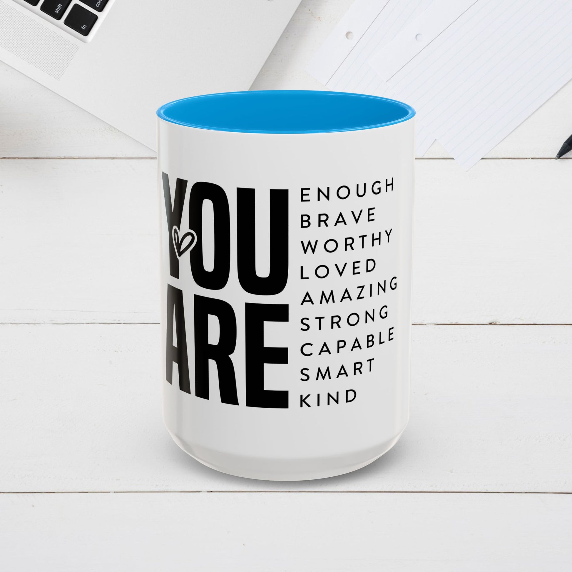 Inspirational Colorful Mug - Empowering Affirmations for Coffee Lovers - GULLYDESIGN