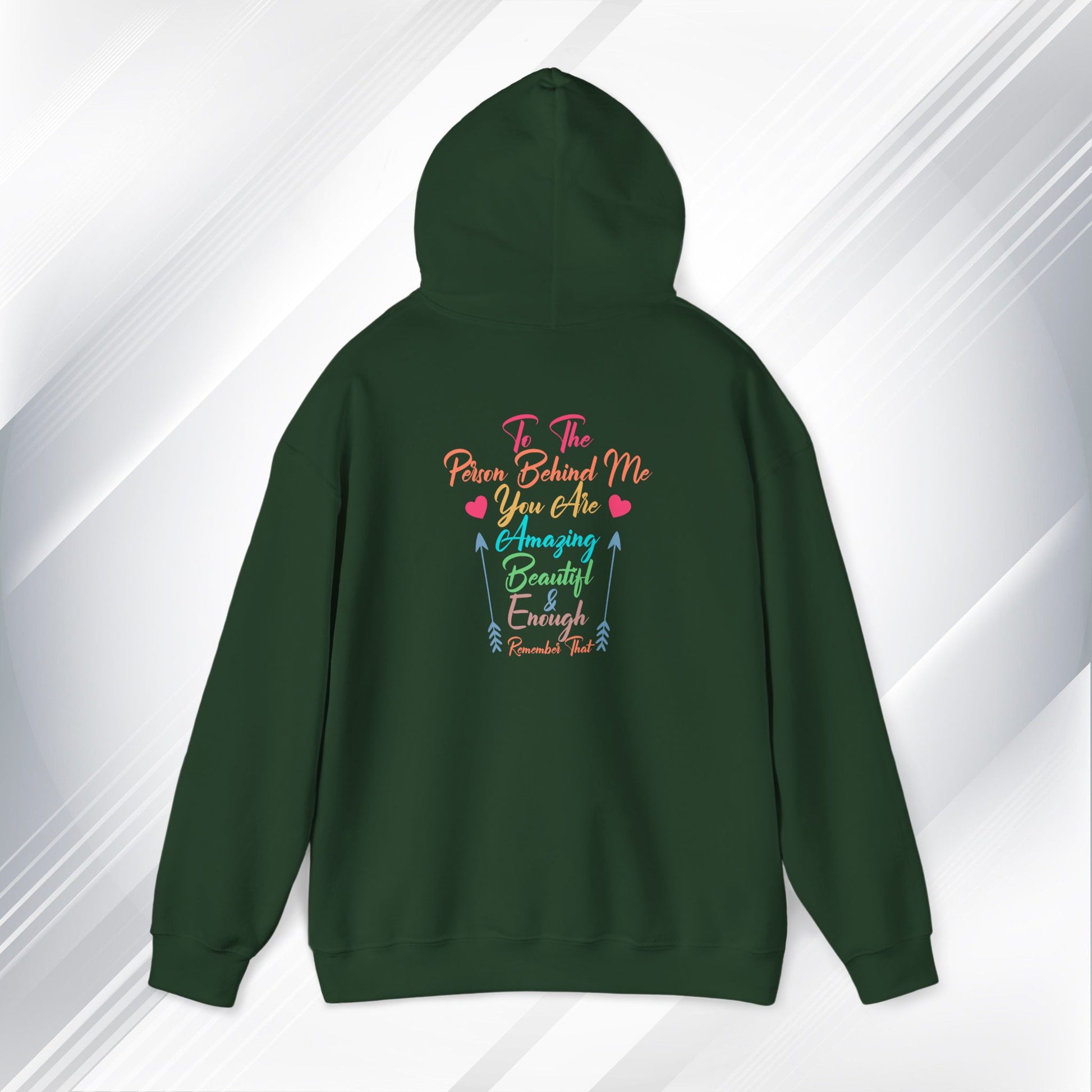 Inspirational Unisex Hoodie - 'You Are Enough' Motivational Sweatshirt for Self-Love & Positivity - GULLYDESIGN