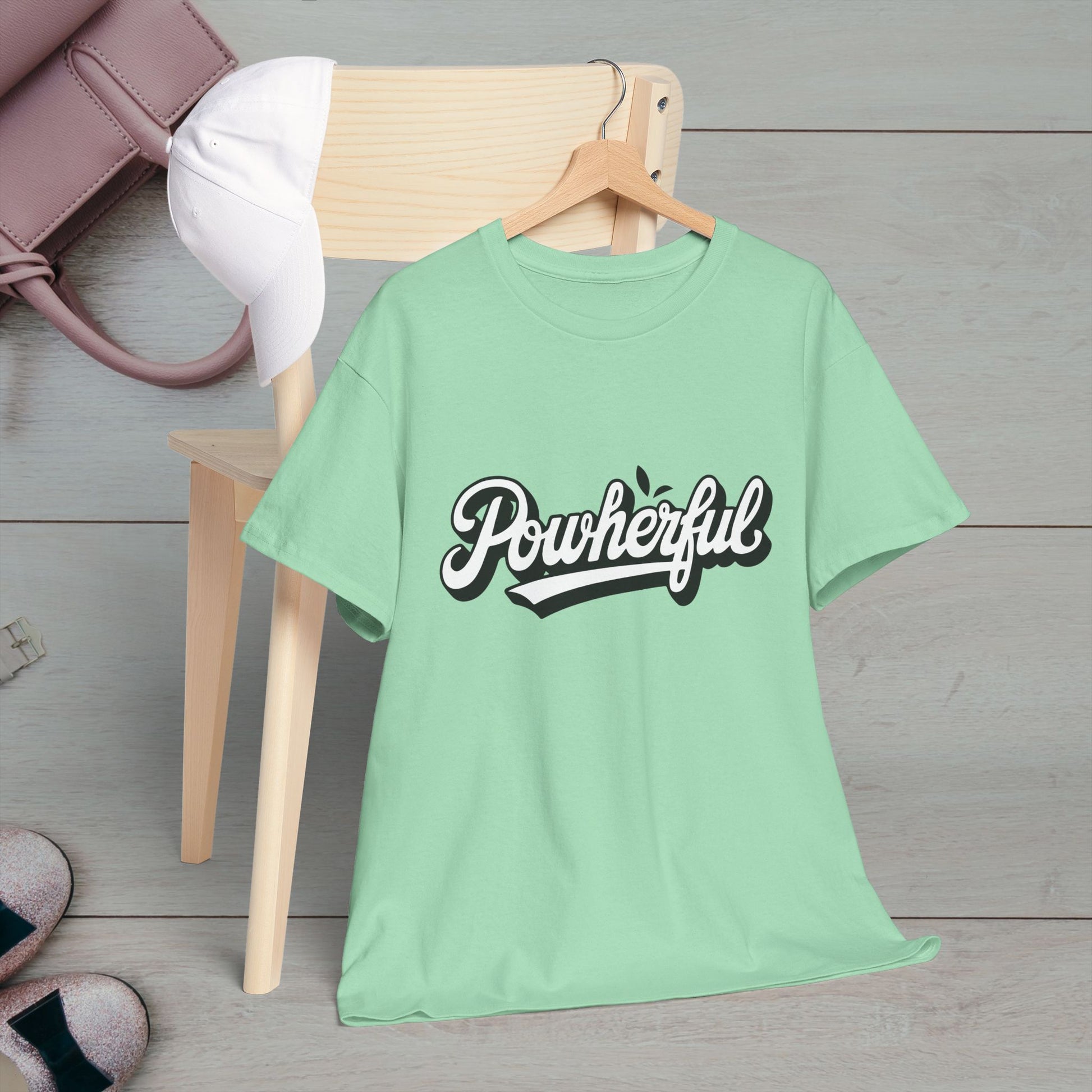 Unisex Heavy Cotton Tee - 'Powerful' Graphic Tee for Empowerment and Self-Expression - GULLYDESIGN