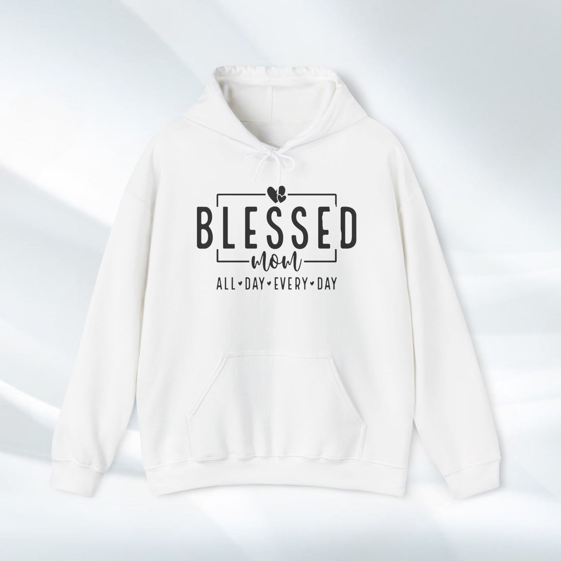 Blessed Mom Unisex Heavy Blend™ Hooded Sweatshirt - All Day Every Day - GULLYDESIGN