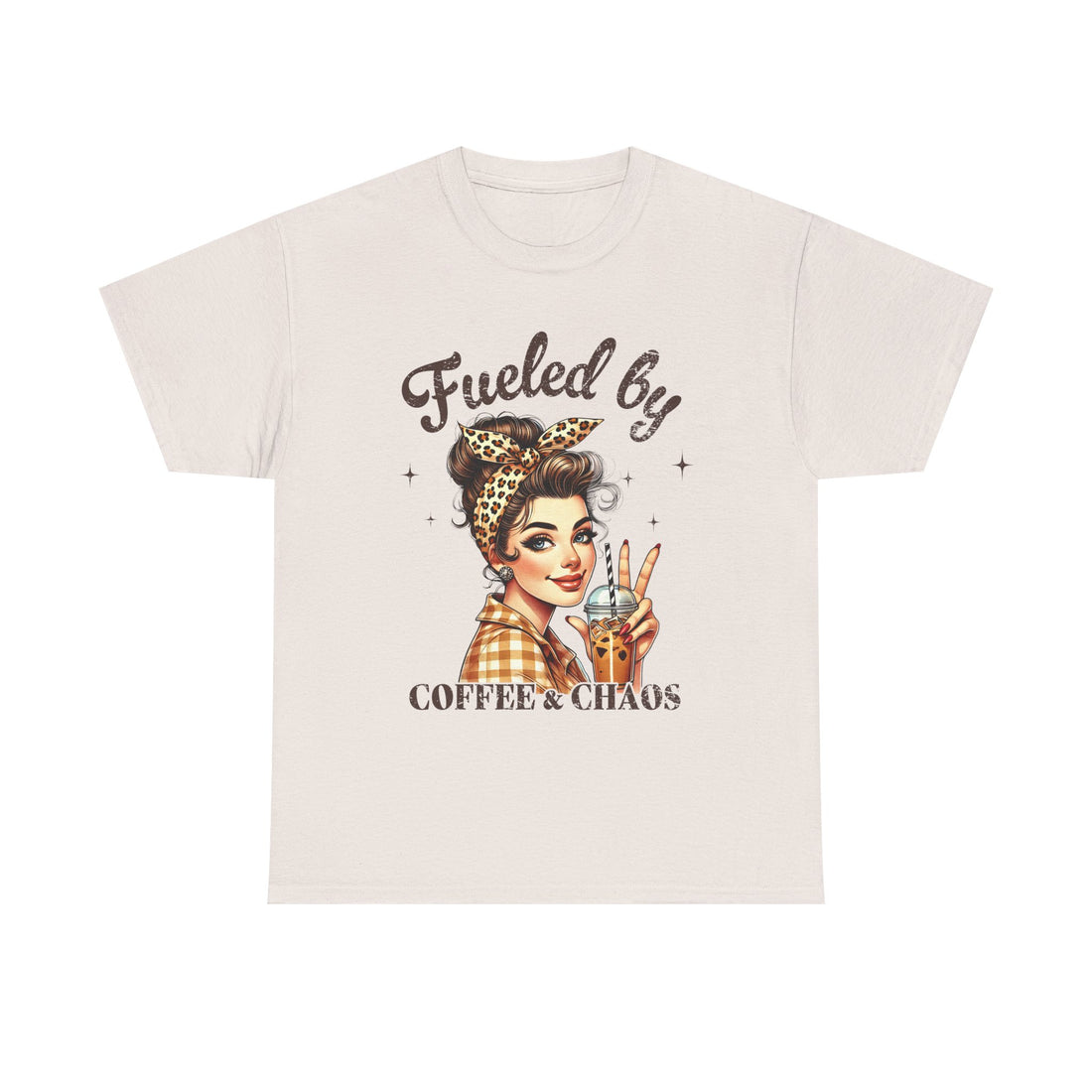 Fueled by Coffee & Chaos Unisex Heavy Cotton Tee - GULLYDESIGN