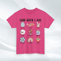 God Says I Am Unisex Heavy Cotton Tee - Inspirational Graphic T-Shirt - GULLYDESIGN