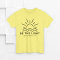 Inspirational Unisex Heavy Cotton Tee - 'Be The Light' Matthew 5:14 - GULLYDESIGN